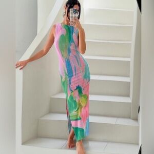 Colorful Maxi Dress - Commense